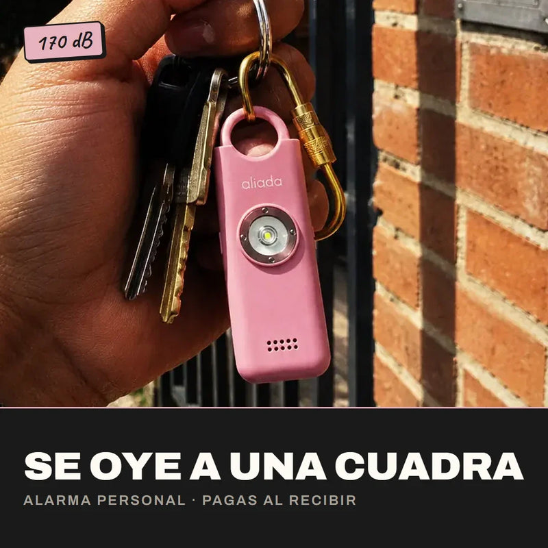 Aliada SOS — Alarma personal de 170 dB con luz de emergencia